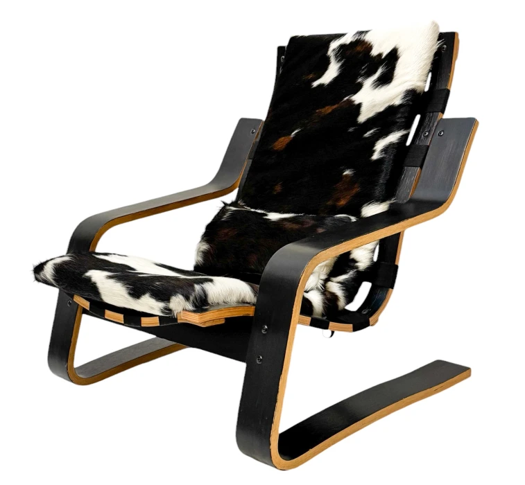 Mid-Century Modern Sculptural Plywood Lounge Chair, The Netherlands 1970s